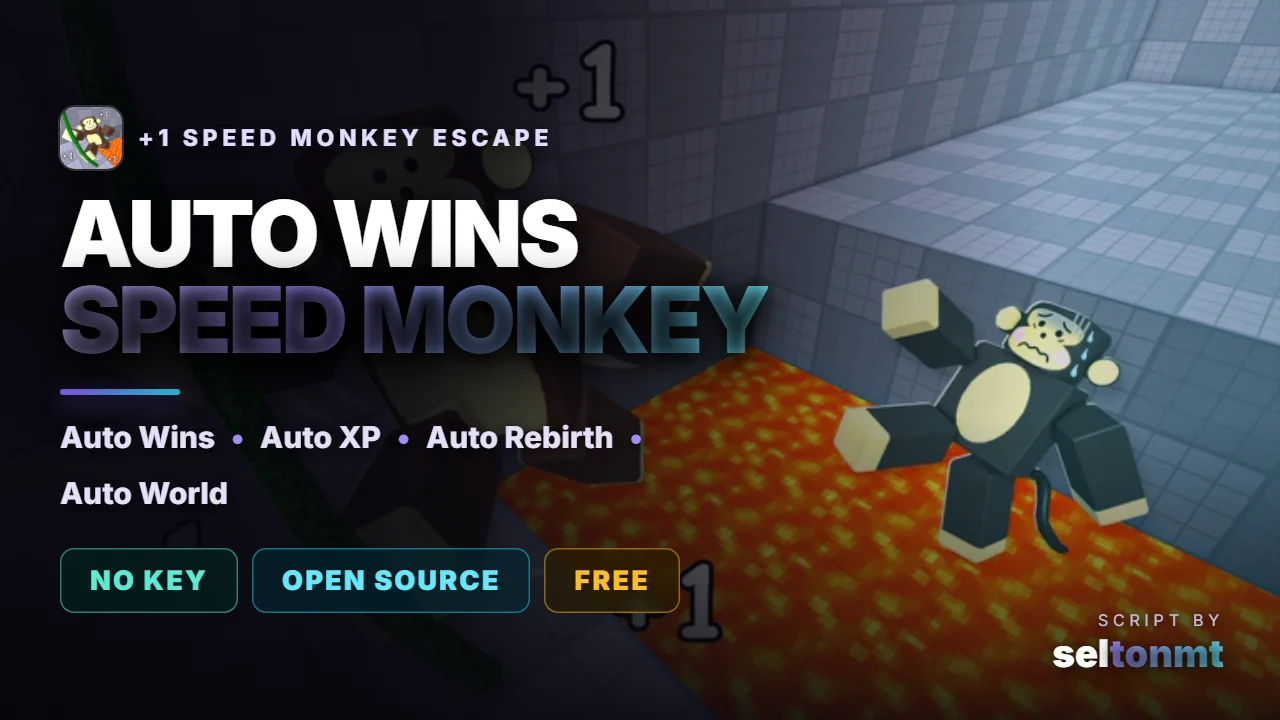 🐒 +1 Speed Monkey Escape | Auto Wins, Auto XP & Auto Rebirth
