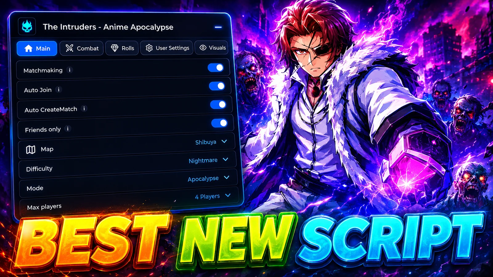 Auto dodge and Farm, auto Rolls , God Mode, Kill All