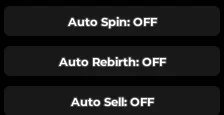 Auto Spin, Rebirth And Sell