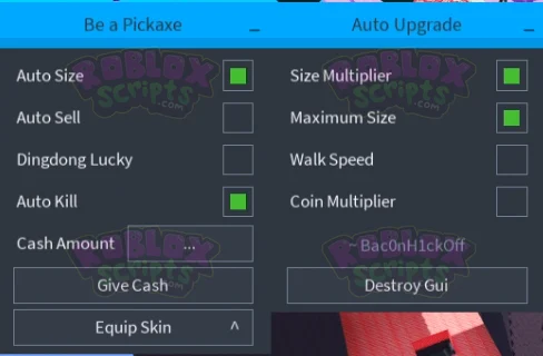 Be a Pickaxe INSANELY OP GUI - UNLIMITED MONEY - AUTO KILL - MAX SIZE