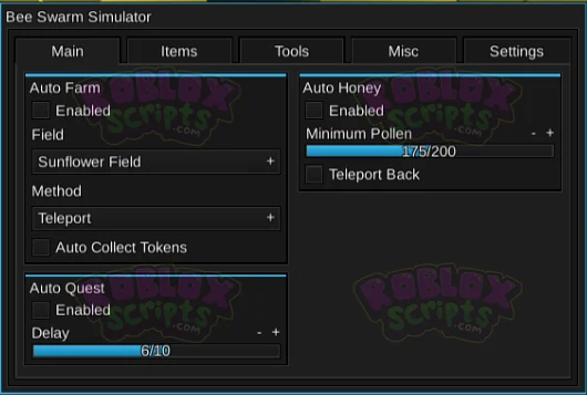 Bee Swarm Simulator FREE FARMING GUI GOD HUB