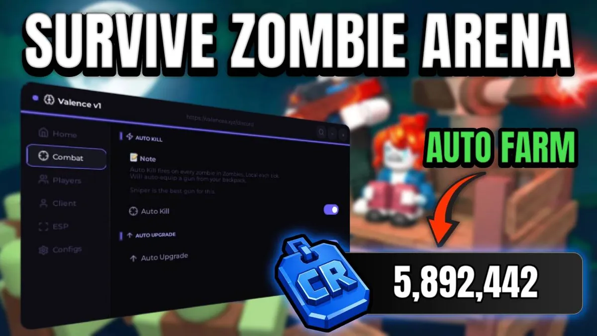 *BEST* SURVIVE ZOMBIE ARENA SCRIPT | AUTO FARM | AUTO UPGRADE | CREDIT FARM | KEYLESS