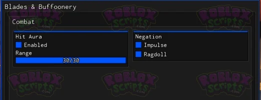 Blades & Buffoonery FREE GUI - HIT AURA - ANTI RAGDOLL & IMPULSE - JAN 2025