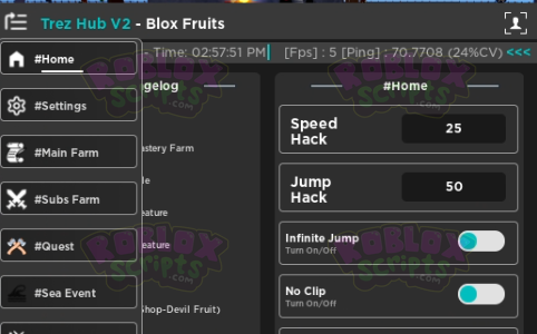 Blox Fruits TREZ HUB V2 - KEY SYSTEM GUI