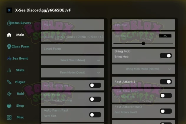 Blox Fruits X-SEA FREE GUI AUGUST 2024