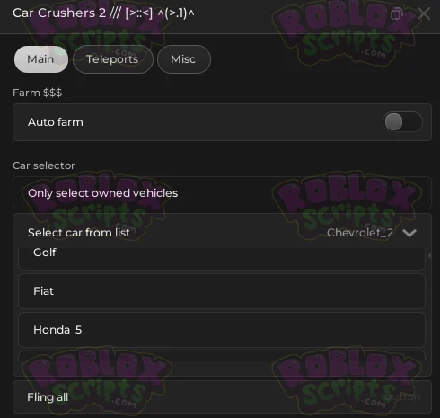 Car Crushers 2 FREE AUTO FARM GUI JUNE 2024