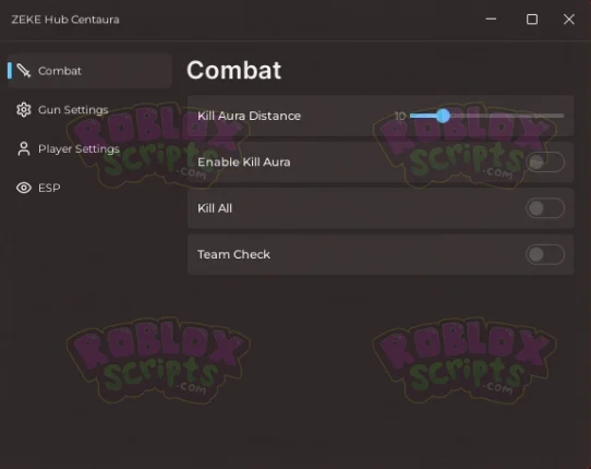 Centaura FREE KILL ALL GUI WITH GUN MODS - OCTOBER 2024