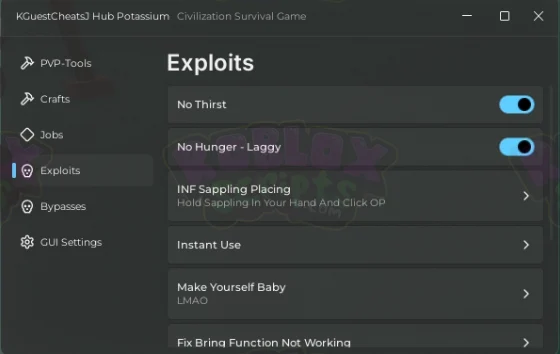 Civilization Survival Game FREE GUI | INFINITE THIRST | INFINITE HUNGER & MORE! NO KEY JULY 2025