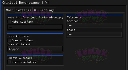 Critical Revengeance AUTO FARM MOBS/ORES/CHESTS & MORE! FREE GUI