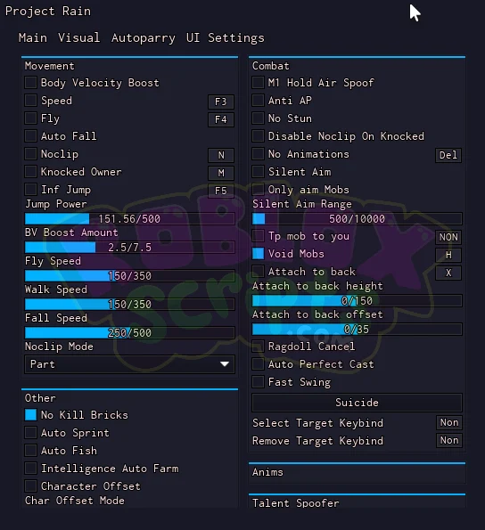 Deepwoken PROJECT RAIN FREE GUI 2024