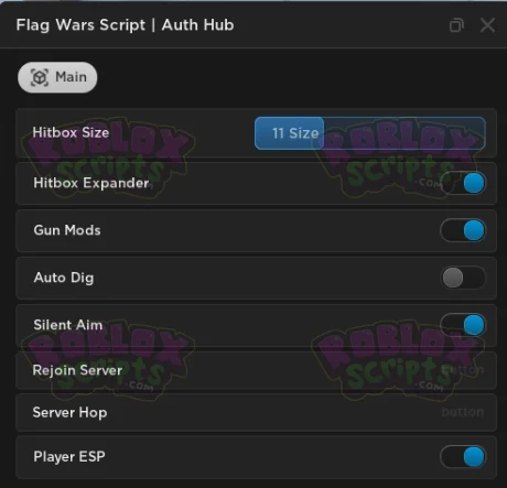 Flag Wars! GUI SILENT AIM - GUN MODS & MORE!