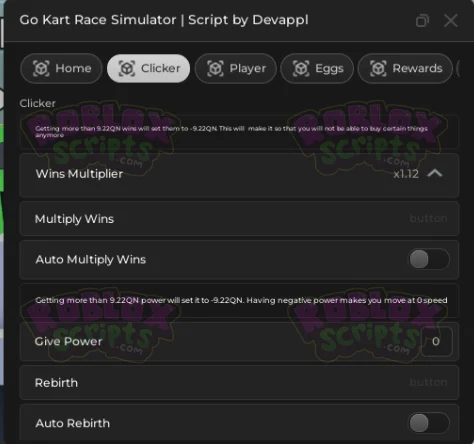 Go Kart Race Simulator AUTO MULTIPLY WINS & MORE! FREE GUI OCTOBER 2024