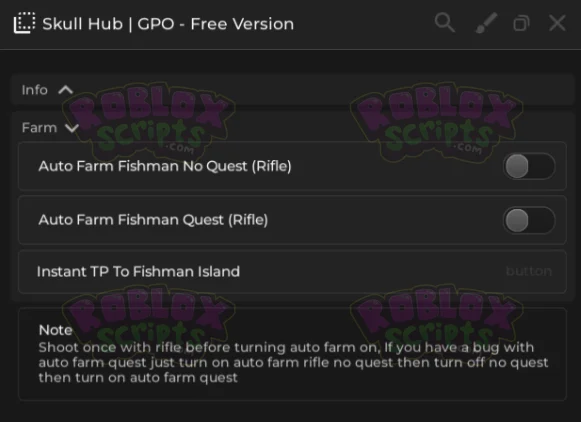 Grand Piece Online FREE GUI AUTO FARM FISHMAN