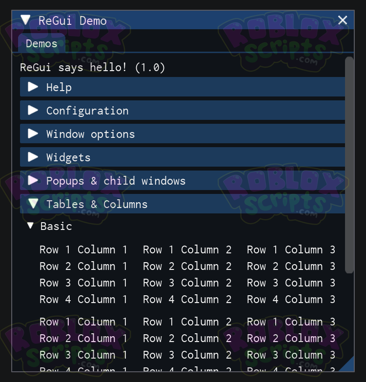 IMGUI BASED ROBLOX UI LIBRARY - REGUI - FREE WITH DOCUMENTATION