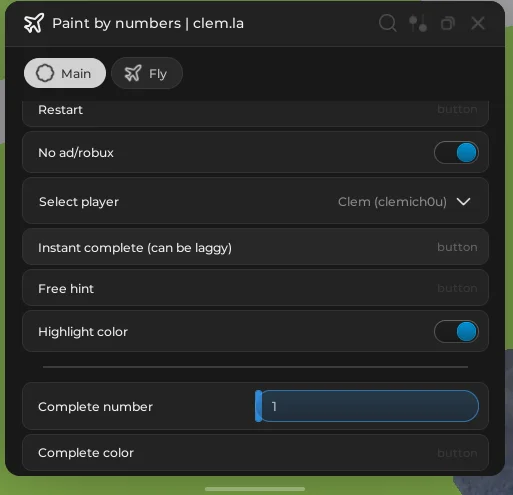 Instant completion + Fly | Paint By Numbers
