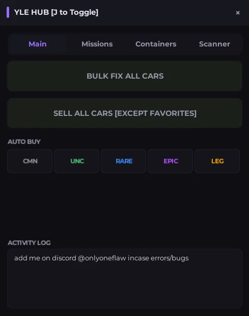 keyless instant missions, car scanner, bulk buy/sell/repair and many more