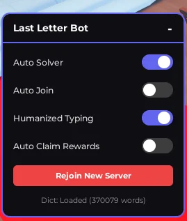 Last Letter Auto-Solver Bot | Win Every Game & Auto Join