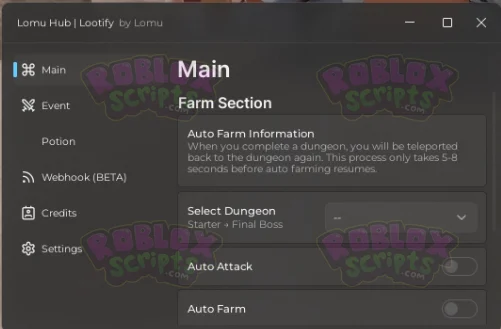 Lootify LOMU HUB FREE FARMING GUI DECEMBER 2024