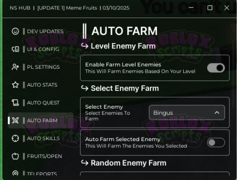 Meme Fruits FREE AUTO FARM GUI - KEY SYSTEM - MARCH 2025
