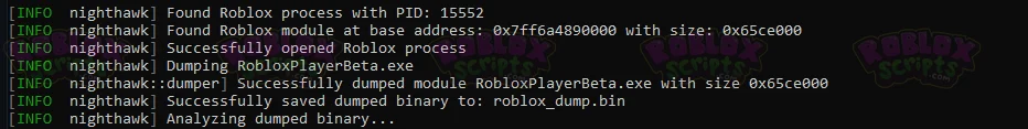 Nighthawk ROBLOX HYPERION DUMPER - OPEN SOURCE - FEBRUARY 2025