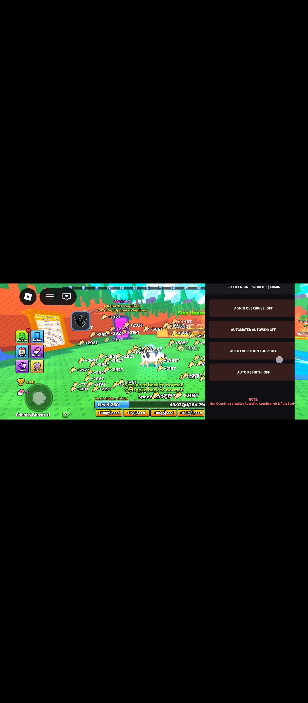 ​[OP] +1 Speed Evolve Script Hub! ⚡ Auto Farm, Auto Win & Infinite Rebirth [2026]