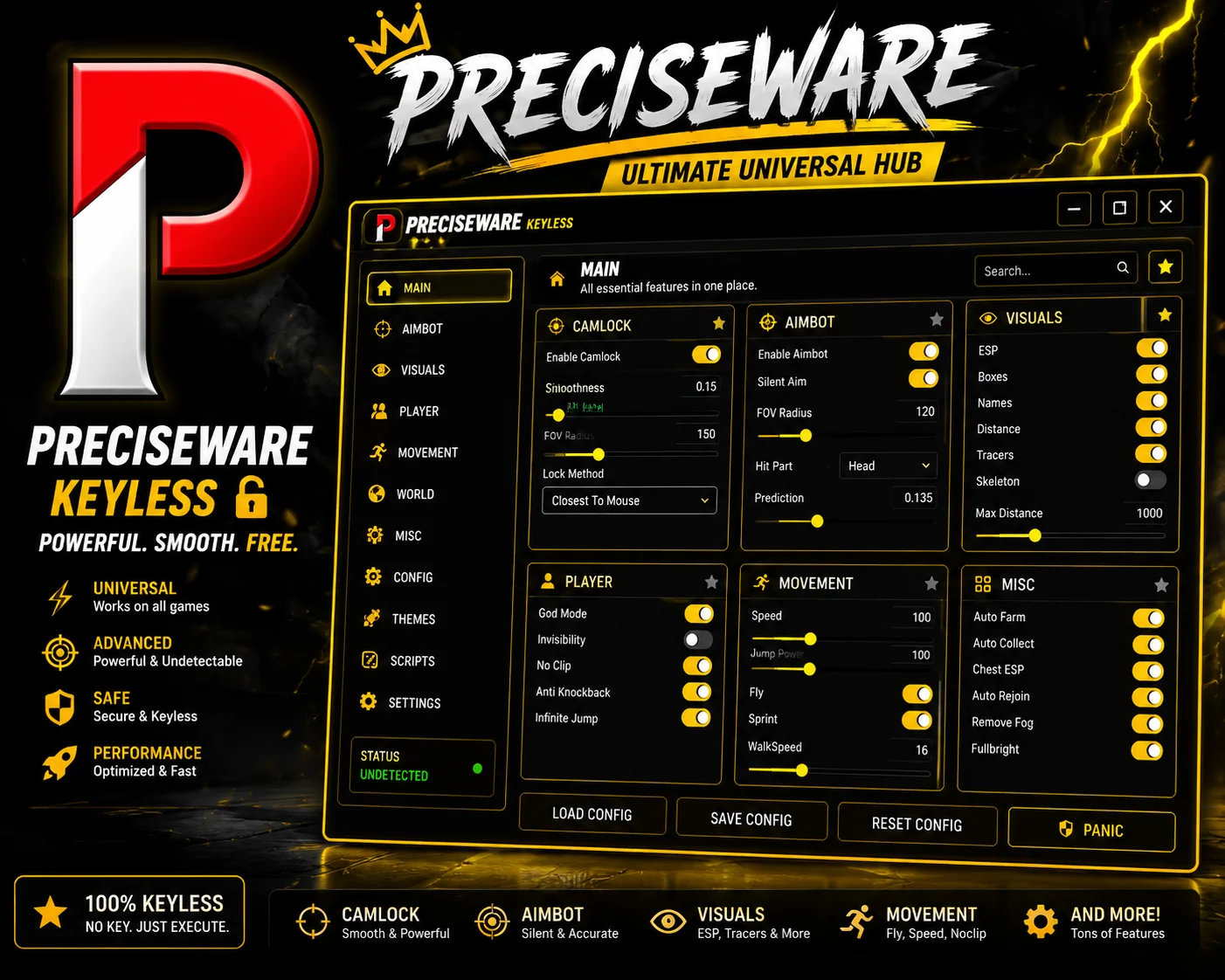 🎯 PreciseWare 🔥 | 🔓 KEYLESS | 💎 OP FEATURES