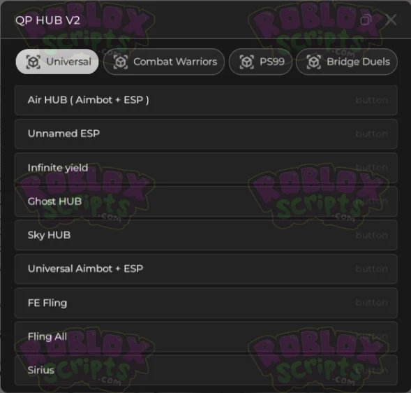 QP HUB V2 - SOLARA SCRIPT HUB 80+ SCRIPTS INSIDE!