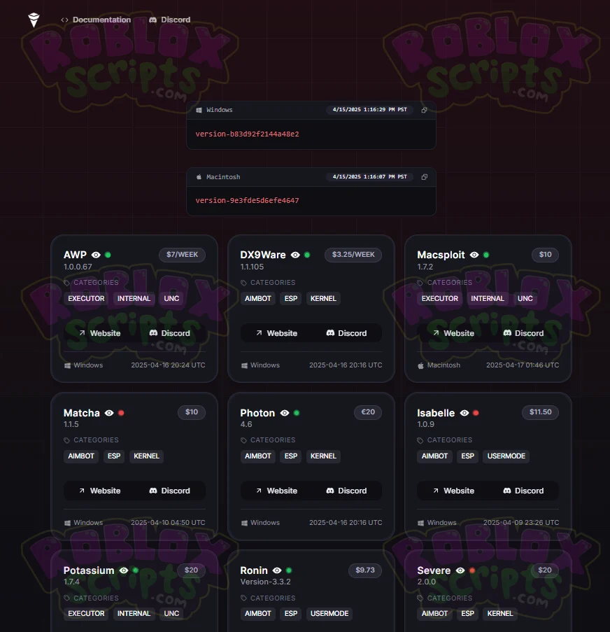 REVISION - THE FASTEST ROBLOX & EXPLOIT UPDATE TRACKER - CHECK WHICH EXPLOITS ARE UPDATED IN REAL TIME!