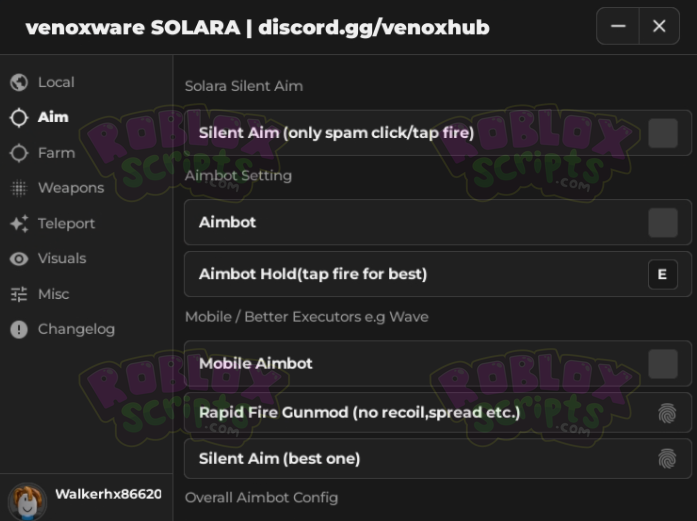 RIVALS VENOXWARE FREE GUI LOTS OF FEATURES