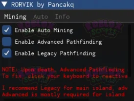RORVIK - AUTO MINING FARM & MORE! FREE GUI/SCRIPT APRIL 2025