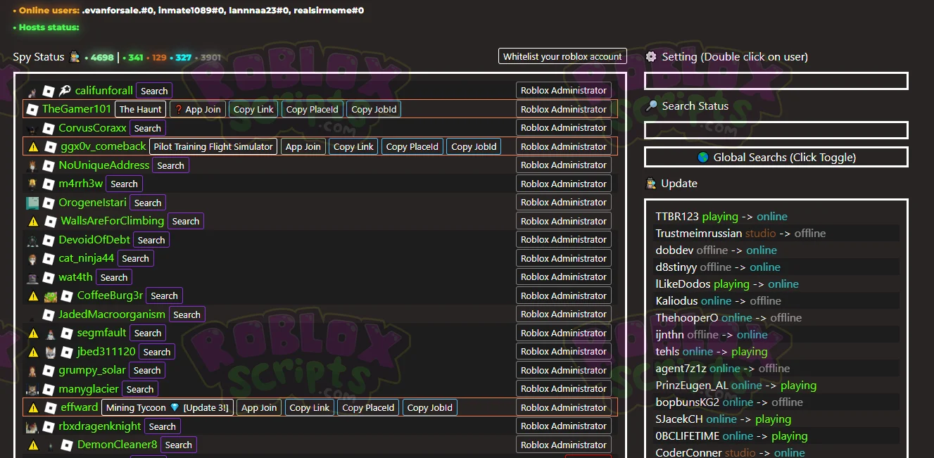 Simuna Land THE #1 ROBLOX STREAM SNIPER - JOIN ADMINS/DEVELOPERS/YOUTUBERS & MORE!