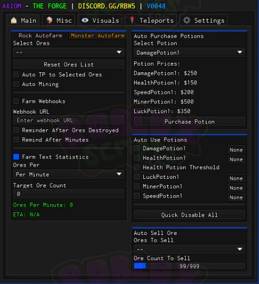The Forge NO KEY | ROCK/MONSTER FARM | AUTO SELL & MORE! DECEMBER 2025