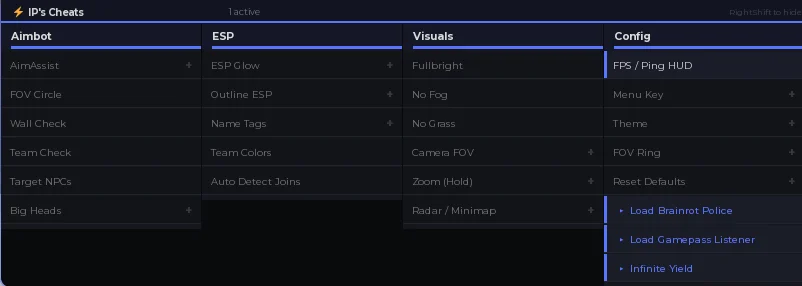 Universal ESP, Aimbot. Keyless