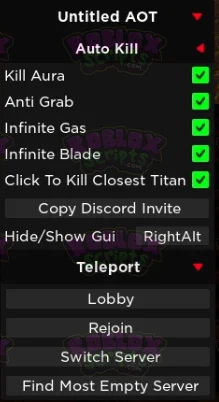 Untitled Attack On Titan AUTO KILL GUI