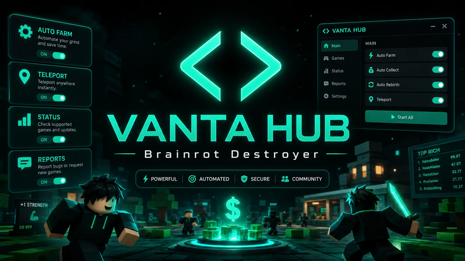 VANTA HUB | Brainrot Destroyer