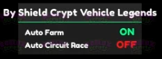 Vehicle Legends AUTO FARM CASH & RACE GUI