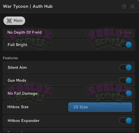 War Tycoon GUN MODS - SILENT AIM & MORE! FREE GUI