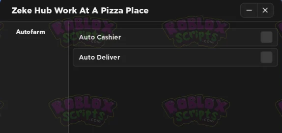 Work at a Pizza Place AUTO CASHIER & AUTO DELIVERY