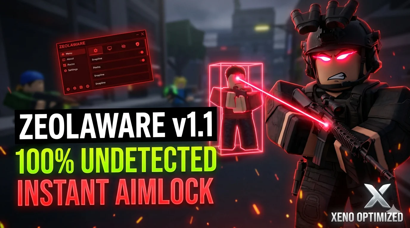 Zeolaware Free v1.1 | Instant Aimlock, Smooth Aim Assist, ESP, teamcheck, More!